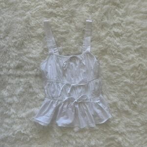 White Milkmaid Tank